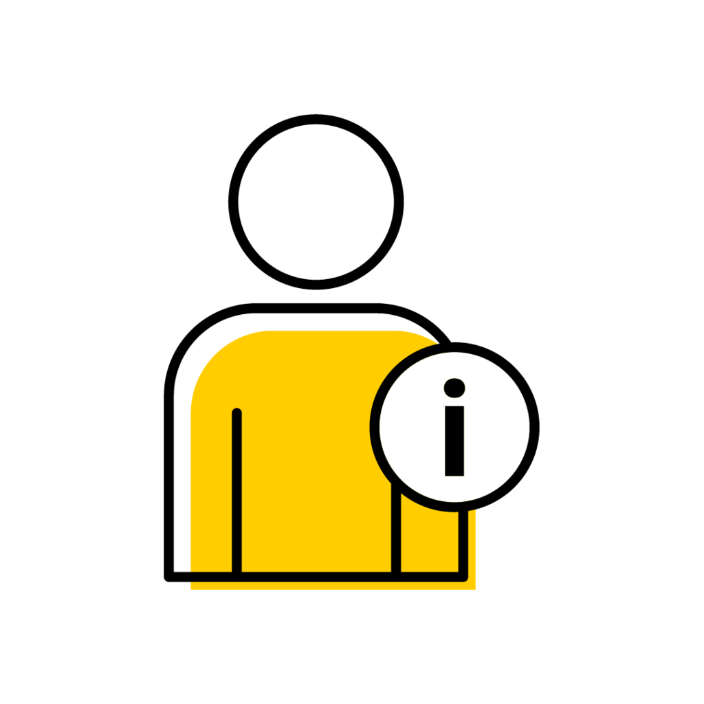 Person with info icon